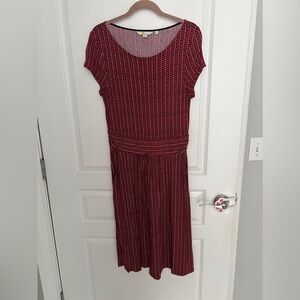 Boden Amelie dress navy and red 6R